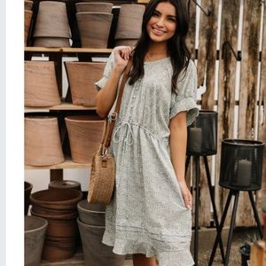 ONE LOVED BABE Sage Green Dress